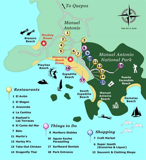 manuel antonio beach map.